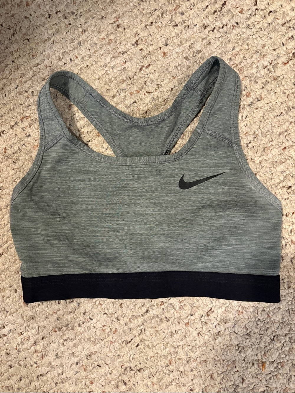 Nike Gray Racerback Sports Bra with Black Band
